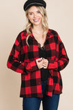 Anokhinaliza Super Lady Plaid Button Up Long Sleeve Shirt