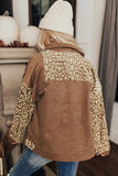 Anokhinaliza Leopard Button Up Drop Shoulder Jacket