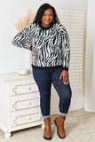 Anokhinaliza Heimish Full Size Zebra Print Sweater