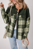 Anokhinaliza Plaid Button Up Long Sleeve Jacket