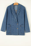 Anokhinaliza Pocketed Long Sleeve Denim Jacket