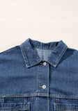 Anokhinaliza Pocketed Button Up Denim Jacket