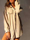 Anokhinaliza Button Up Long Sleeve Jacket