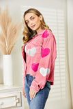 Anokhinaliza Heart Sequin Dropped Shoulder Jacket