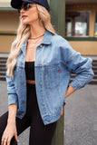 Anokhinaliza Pocketed Button Up Denim Jacket