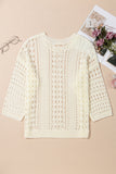 Anokhinaliza Hollow Out Drop Shoulder Sweater