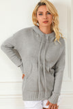 Anokhinaliza Drawstring Hooded Sweater with Pocket