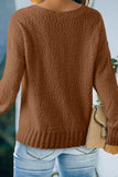 Anokhinaliza V-Neck Dropped Shoulder Sweater