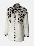 Anokhinaliza Fuzzy Button Up Long Sleeve Jacket