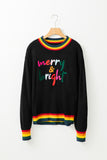 Anokhinaliza MERRY & BRIGHT Ribbed Round Neck Sweater