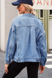 Anokhinaliza Pocketed Button Up Denim Jacket