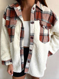 Anokhinaliza Fuzzy Button Up Long Sleeve Jacket