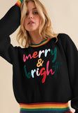 Anokhinaliza MERRY & BRIGHT Ribbed Round Neck Sweater