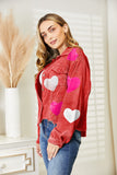 Anokhinaliza Heart Sequin Dropped Shoulder Jacket