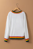 Anokhinaliza MERRY & BRIGHT Ribbed Round Neck Sweater