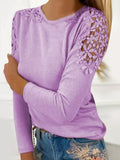 Anokhinaliza Full Size Cutout Round Neck Long Sleeve T-Shirt