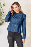 Anokhinaliza Mock Neck Zip Up Jacket