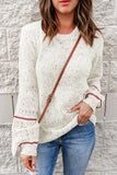 Anokhinaliza Pilling Detail Round Neck Long Sleeve Sweater