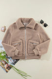 Anokhinaliza Zip Up Long Sleeve Plush Jacket