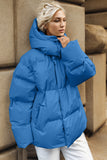 Anokhinaliza Pocketed Zip Up Hooded Puffer Jacket