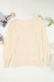 Anokhinaliza V-Neck Dropped Shoulder Sweater