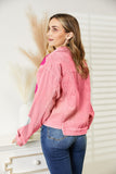 Anokhinaliza Heart Sequin Dropped Shoulder Jacket