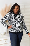 Anokhinaliza Heimish Full Size Zebra Print Sweater