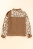 Anokhinaliza Leopard Button Up Drop Shoulder Jacket