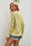 Anokhinaliza Heart Round Neck Dropped Shoulder Sweater