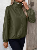 Anokhinaliza Ivy Lane Pocketed Zip Up Long Sleeve Jacket