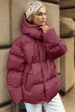 Anokhinaliza Pocketed Zip Up Hooded Puffer Jacket