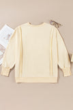 Anokhinaliza LOVE Patch Round Neck Sweater