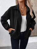 Anokhinaliza Ivy Lane Pocketed Zip Up Long Sleeve Jacket