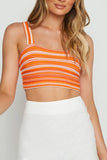 Anokhinaliza Angel Wings Striped Cropped Knit Cami