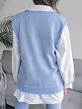 Anokhinaliza Openwork V-Neck Sweater Vest