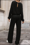 Anokhinaliza Round Neck Long Sleeve Jumpsuit