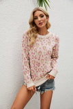 Anokhinaliza Heart Round Neck Dropped Shoulder Sweater