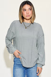 Anokhinaliza Basic Bae Full Size Ribbed Round Neck Long Sleeve T-Shirt