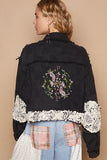 Anokhinaliza POL Crochet Patch Embroidered Button Up Jacket