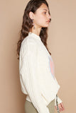 Anokhinaliza POL Cable-Knit Peace Patch Dropped Shoulder Sweater