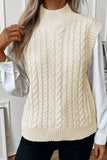 Anokhinaliza Cable Knit Turtleneck Sweater Vest