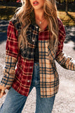 Anokhinaliza Plaid Button Up Long Sleeve Jacket