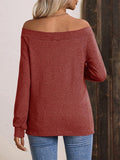 Anokhinaliza Off-Shoulder Long Sleeve T-Shirt