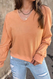 Anokhinaliza V Neck Long Sleeve T-Shirt