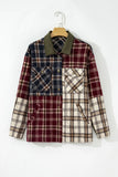 Anokhinaliza Plaid Button Up Long Sleeve Jacket