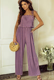 Anokhinaliza Square Neck Spaghetti Strap Jumpsuit