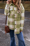 Anokhinaliza Plaid Button Up Long Sleeve Jacket