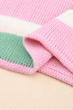 Anokhinaliza Color Block Round Neck Drop Shoulder Sweater