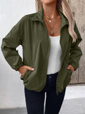 Anokhinaliza Ivy Lane Pocketed Zip Up Long Sleeve Jacket