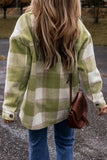 Anokhinaliza Plaid Button Up Long Sleeve Jacket